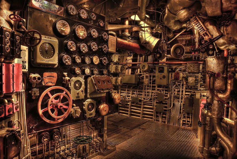 Battleship engine room By GregoryButler from Pixabay https://pixabay.com/photos/battleship-engine-room-historic-war-389274/