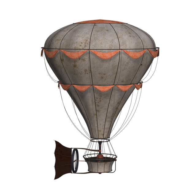 Steampunk hot air balloon by Susanp4 on Pixabay https://pixabay.com/illustrations/hot-air-balloon-aircraft-balloon-1533344/