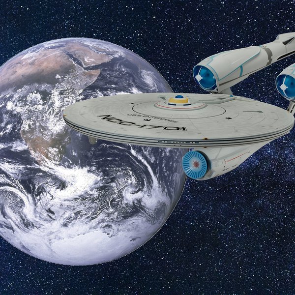 Starship enterprise passing a planet https://pixabay.com/illustrations/spaceship-star-trek-enterprise-5181695/